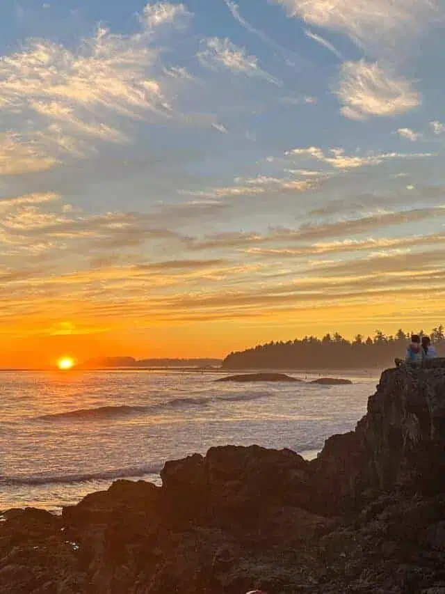 sunset over ocean
