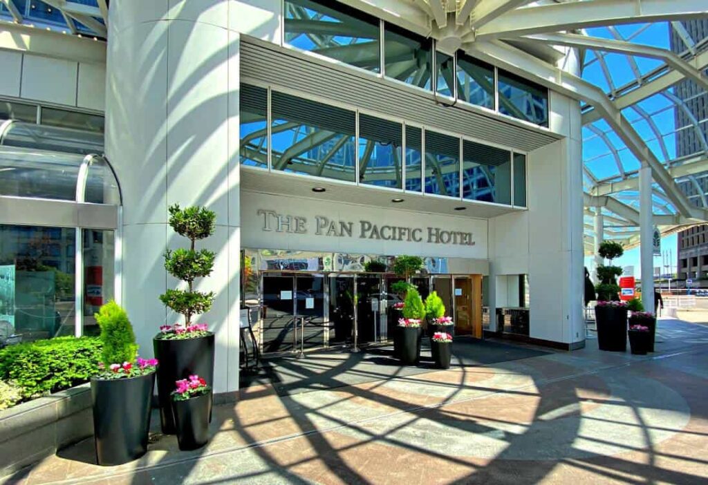 entrance to Pan Pacific Hotel Vancouver
