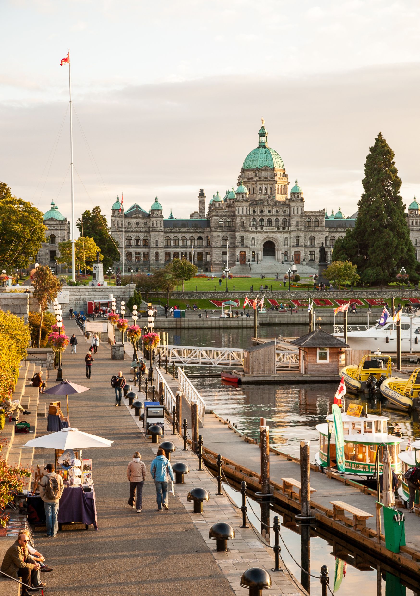 Beautiful view of Inner Harbour of in Victoria, British Columbia, CANADA