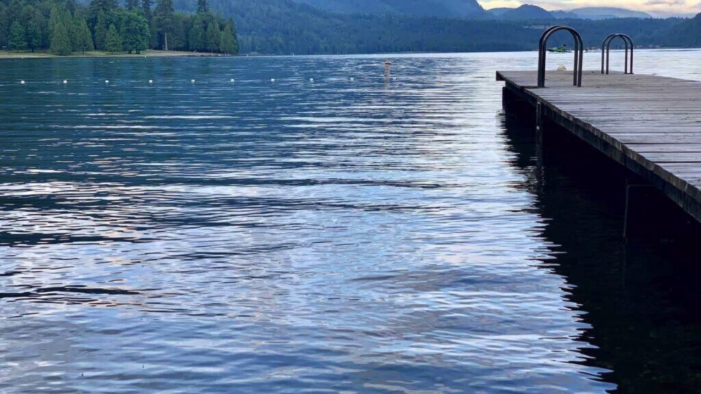 lake with dock
