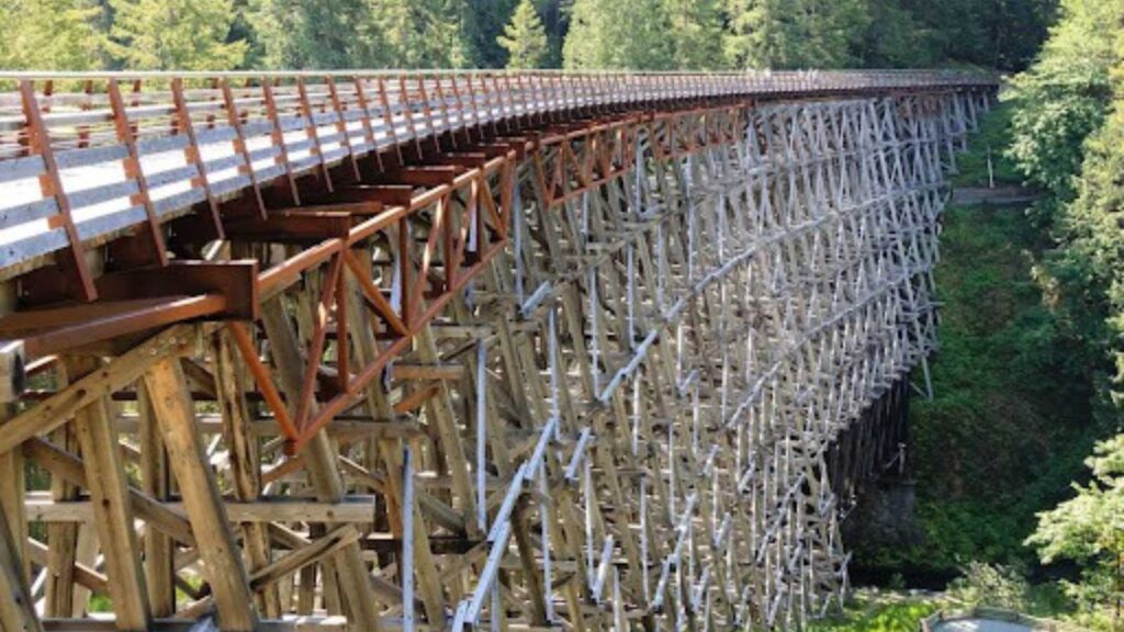 kinsol trestle bridge on the drive from victoria to tofino