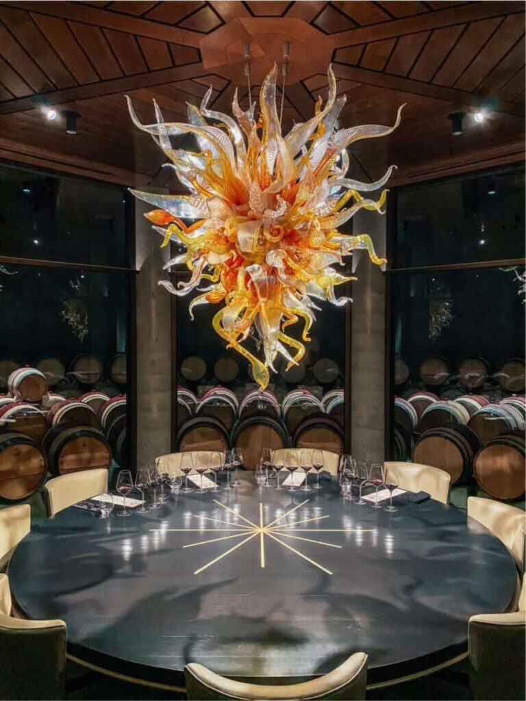 glass chandelier