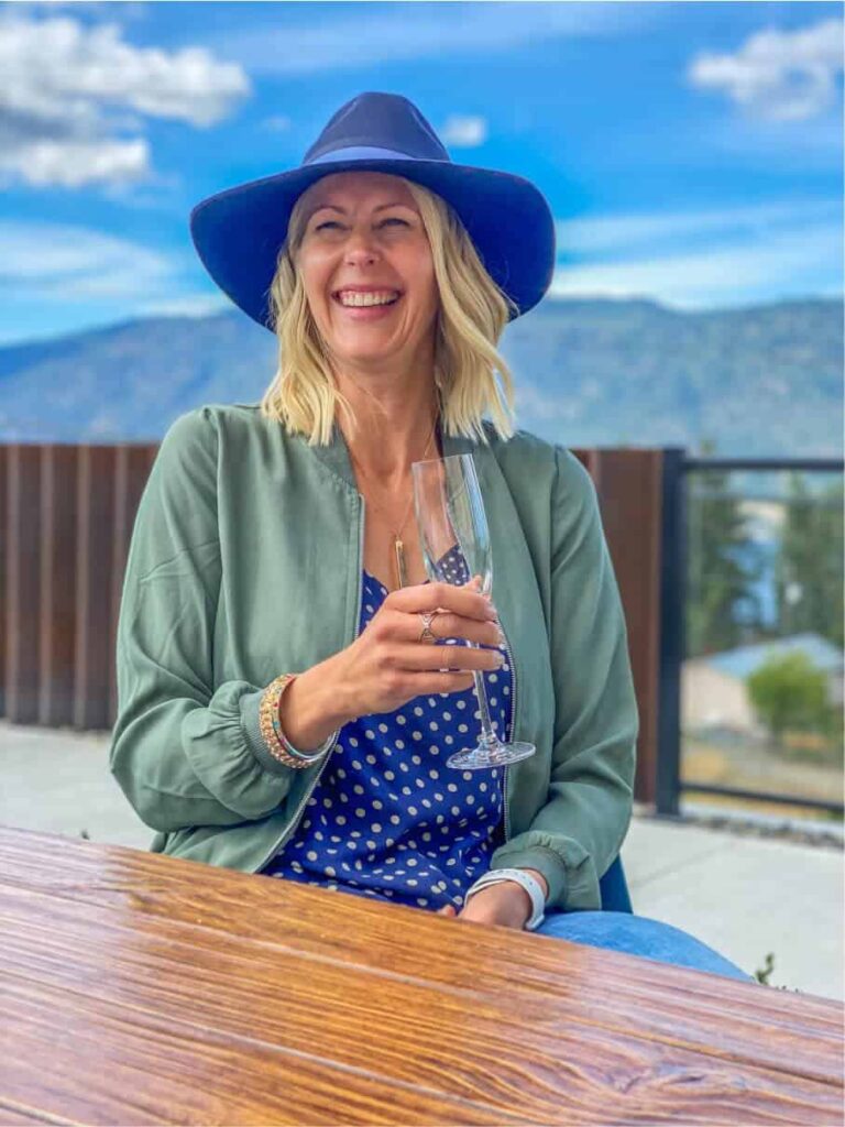 enjoying wine