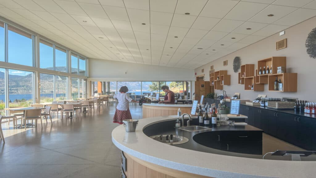 woman standing in best bc wineries